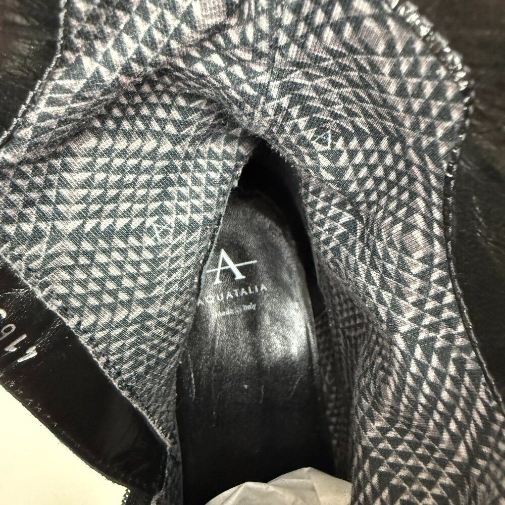 Euc Aquatalia Madelyn Waterproof Gray Suede Ankle Boots — image 8 of 8